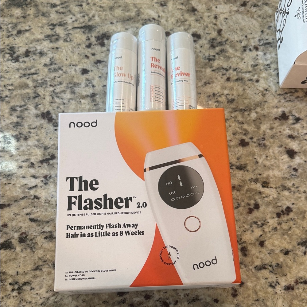 nood The Flasher 2.0 IPL Hair Reduction Device — White & Orange